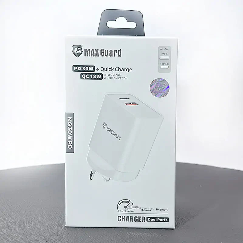 Maxguard PD 30W+ plus QC 18W wall charger MG30WAC/MG30WPD
