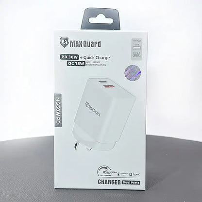 Maxguard PD 30W+ plus QC 18W wall charger MG30WAC/MG30WPD