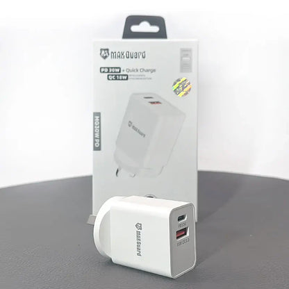 Maxguard PD 30W+ plus QC 18W wall charger MG30WAC/MG30WPD