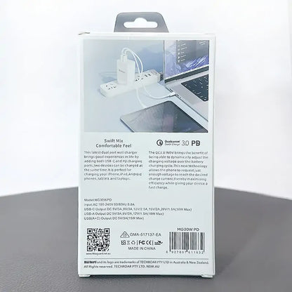 Maxguard PD 30W+ plus QC 18W wall charger MG30WAC/MG30WPD