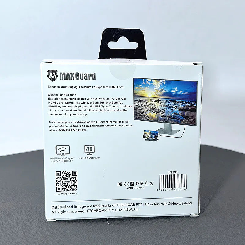 Maxguard 4K High-Definition USB C to HDMI Cable MH01 (2m)