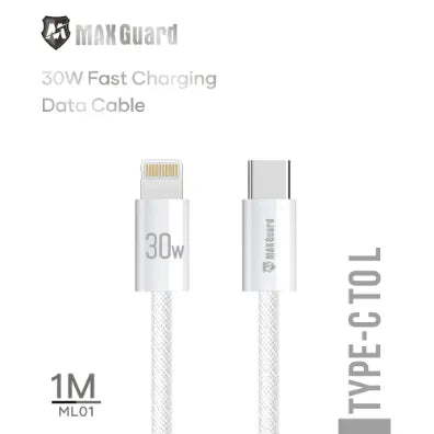 Maxguard 1m 30W Type-C to Lightning Cable ML01