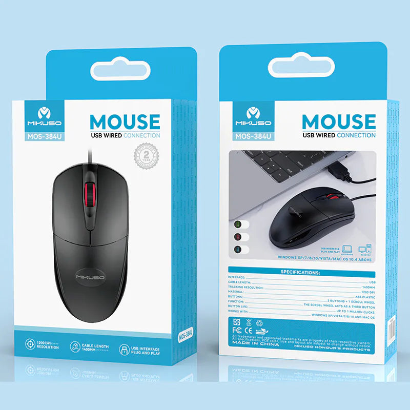 Mikuso MOS384U USB Wired Connection Mouse