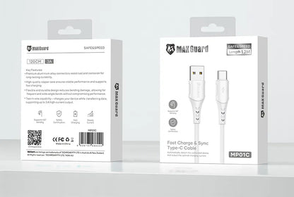 Maxguard 1.2m USB-A to C Cable MP01C