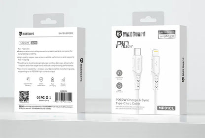 Maxguard 1.2m 30W Type-C to Lightning Cable MP01CL