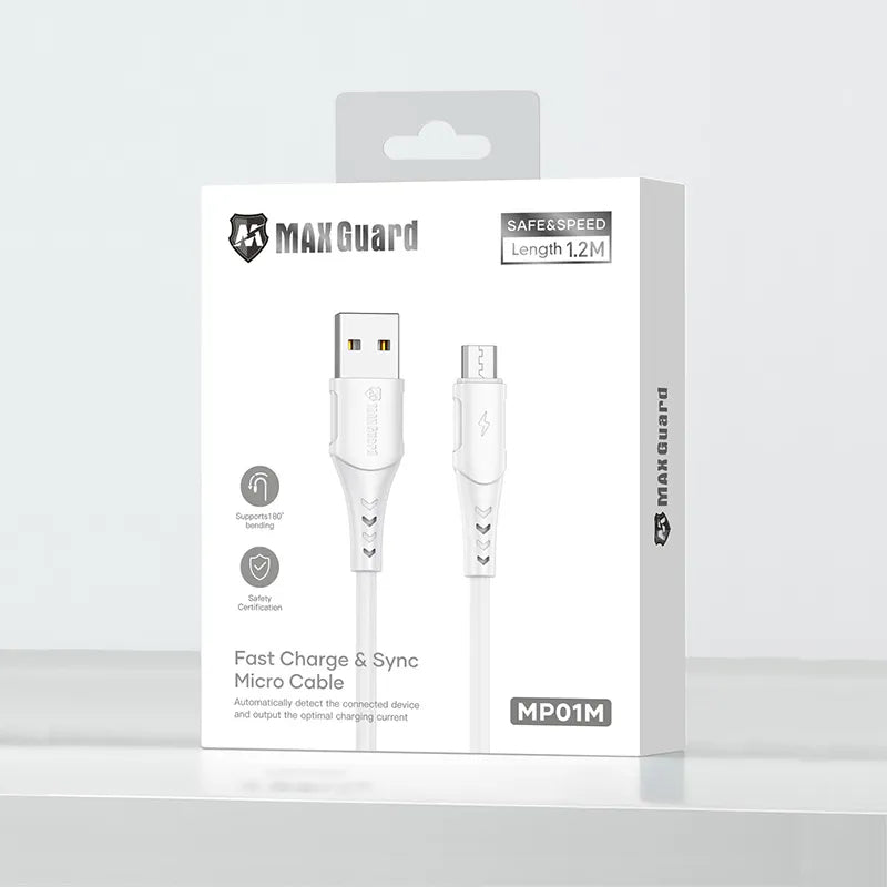 Maxguard 1.2m USB-A to Micro Cable MP01M