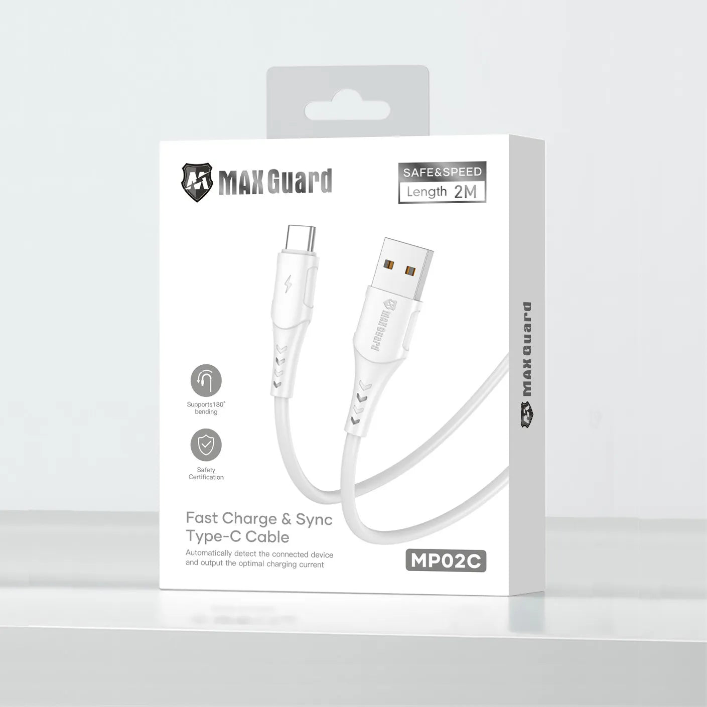 Maxguard 2m USB-A to C Cable MP02C