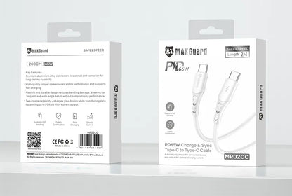 Maxguard 2m 65W Type-C to C Cable MP02CC