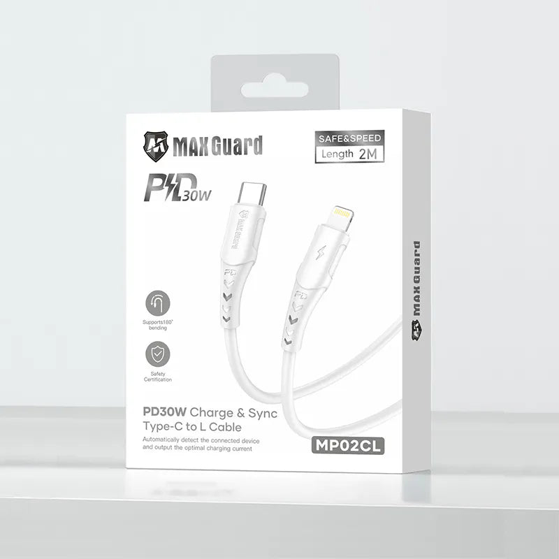 Maxguard 2m 30W Type-C to Lightning Cable MP02CL