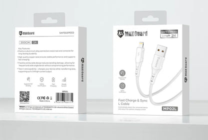 Maxguard 2m USB-A to Lightning Cable MP02L