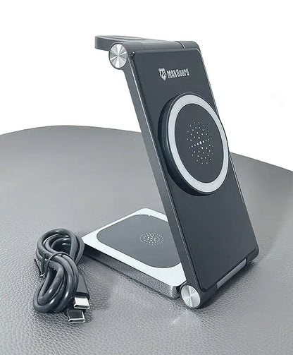 Maxguard 3 in 1 MagFit Wireless Charger MW07( For apple watch and IOS & android system phone)