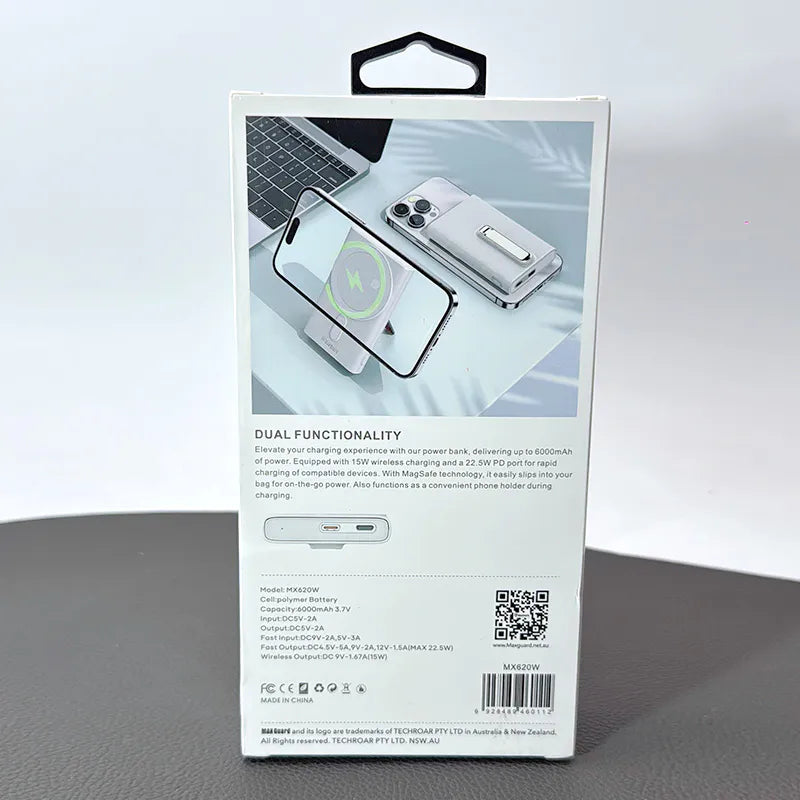 Maxguard PD 22.5W 6000 mah MagFit power bank MX620W