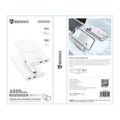 Maxguard PD 22.5W 6000 mah MagFit power bank MX620W