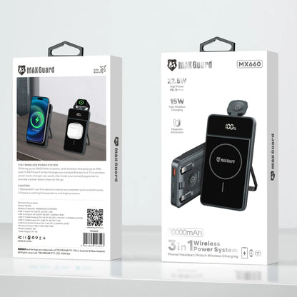 Maxguard 10000 mah MagFit 3 in 1 power bank MX660