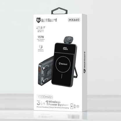 Maxguard 10000 mah MagFit 3 in 1 power bank MX660