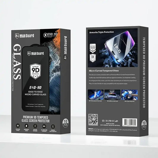 Maxguard ESD 9D Edge to Edge Micro Curved Glass for iPhone