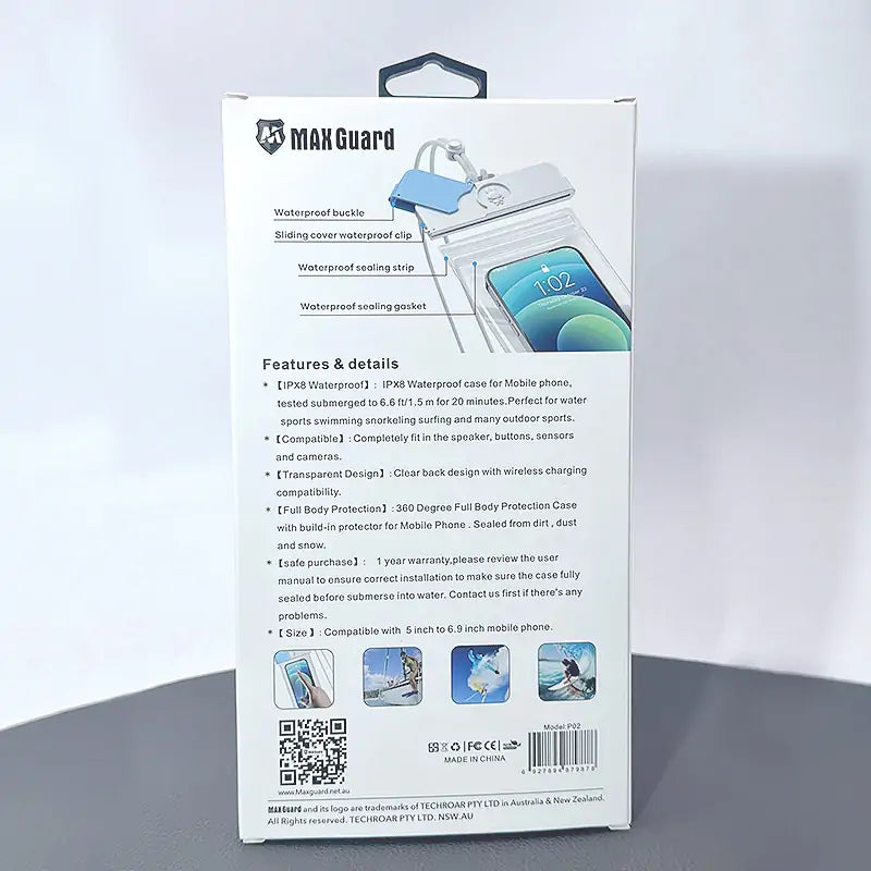 Maxguard IPX8 Waterproof Case Fits 5-6.9 inch P02