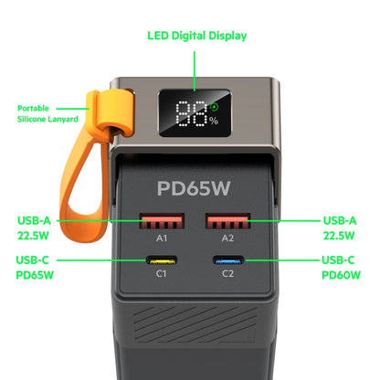 Budi PB810B PD+Dual QC3.0 65W 30000 mah Power Bank