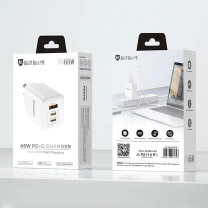 Maxguard PD 65W Charger W65A0365F (Works for laptops,tablets,and phones)