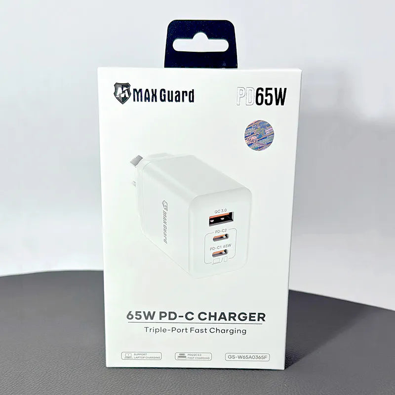 Maxguard PD 65W Charger W65A0365F (Works for laptops,tablets,and phones)