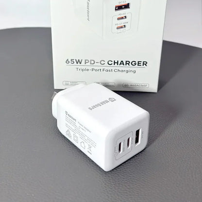 Maxguard PD 65W Charger W65A0365F (Works for laptops,tablets,and phones)