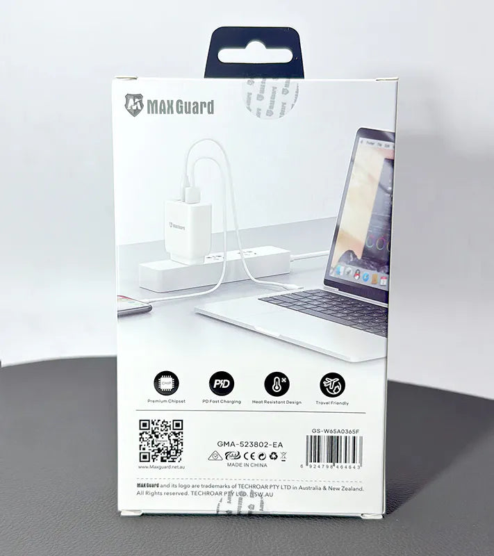 Maxguard PD 65W Charger W65A0365F (Works for laptops,tablets,and phones)