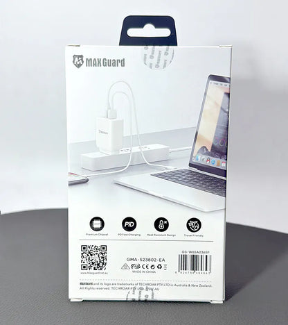Maxguard PD 65W Charger W65A0365F (Works for laptops,tablets,and phones)