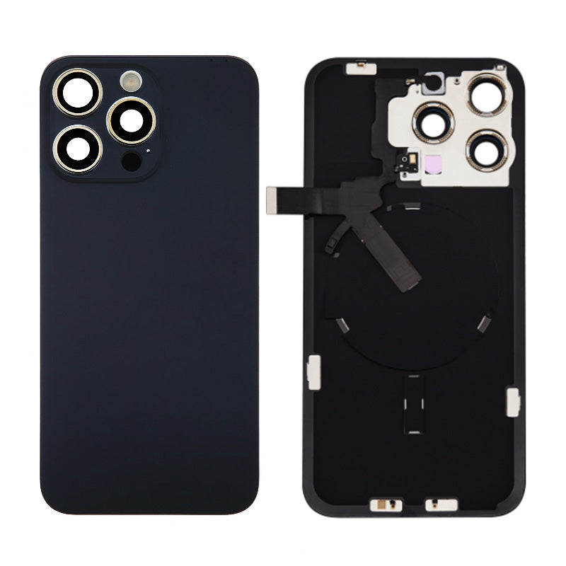 Back Panel with Wireless Charging Flex Black no Logo for iPhone 15Pro Max (Best Quality)
