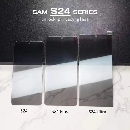 Privacy fingerprint tempered glass for Samsung
