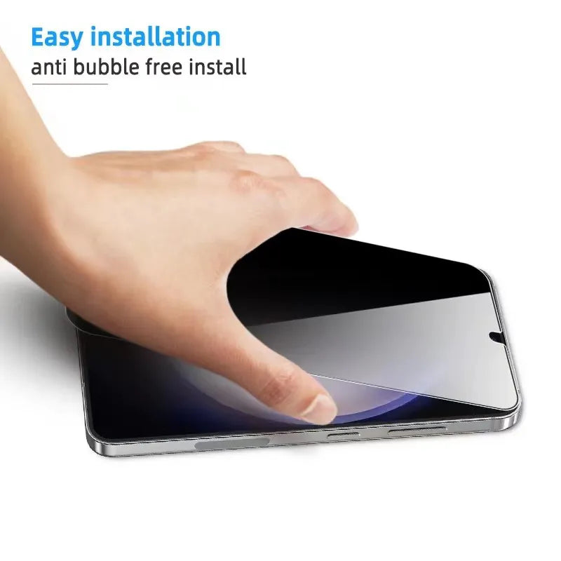 Privacy fingerprint tempered glass for Samsung