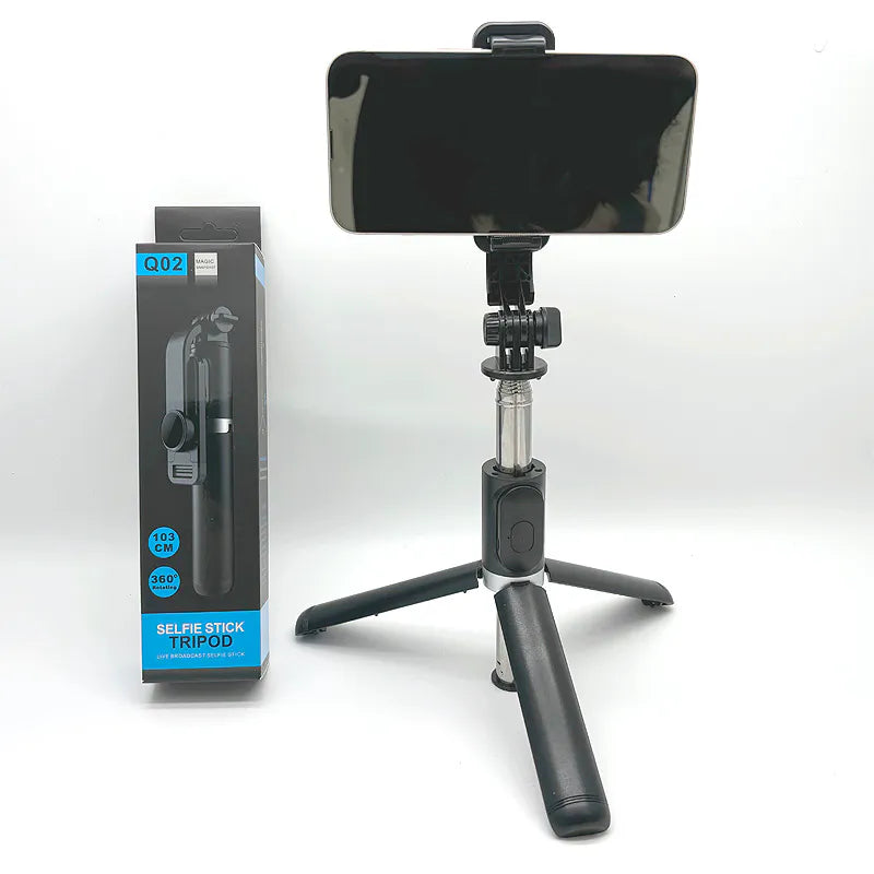 103cm 360 Rotation Selfie Stick Tripod Q02 - Main product image