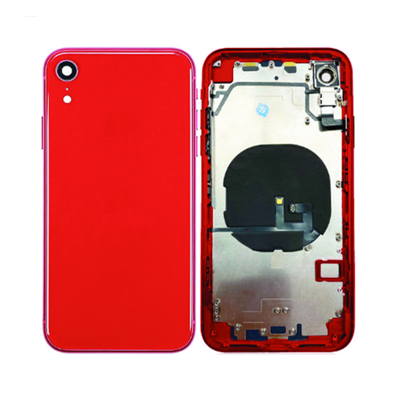 Back Housing With Volume Power Flex Red No Logo for iPhone Xr