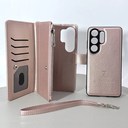 S24/S25 Maxguard Detachable Magnetic Zipper Wallet Case