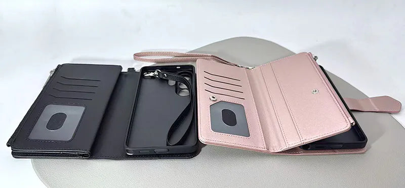 S25 Ultra Maxguard Detachable Magnetic Zipper Wallet Case