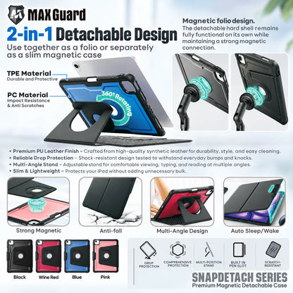 Case for iPad 11th (A16)/10th (A14) Snapdetach Series