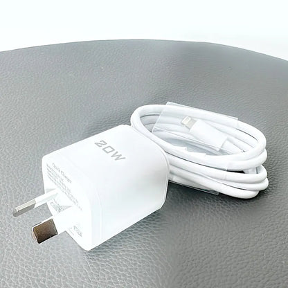 Mobigo PD 20W wall charger with Type-C to Lightning combo TCS2081ACLC