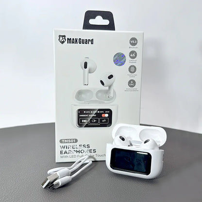 Maxguard bluetooth earphone with LED Color Touchscreen TMS01