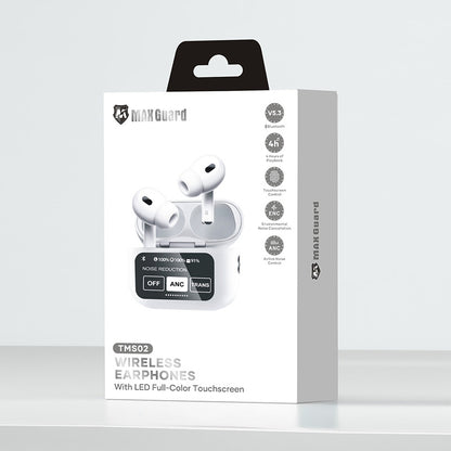 Maxguard bluetooth earphone with LED Color Touchscreen TMS02