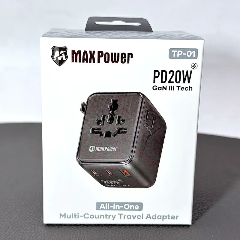 Maxpower TP01 PD20w All-in-One Oversea Travel Adapter