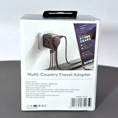 Maxpower TP01 PD20w All-in-One Oversea Travel Adapter