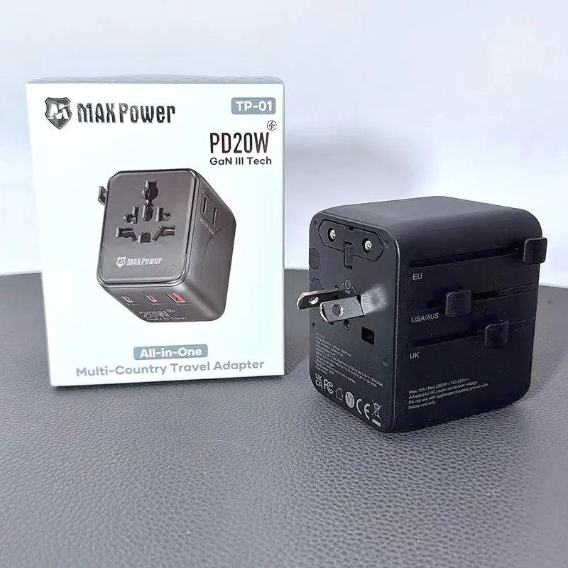 Maxpower TP01 PD20w All-in-One Oversea Travel Adapter