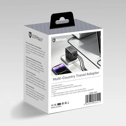 MaxPower TP02 65W GaN All-in-One Travel Adapter