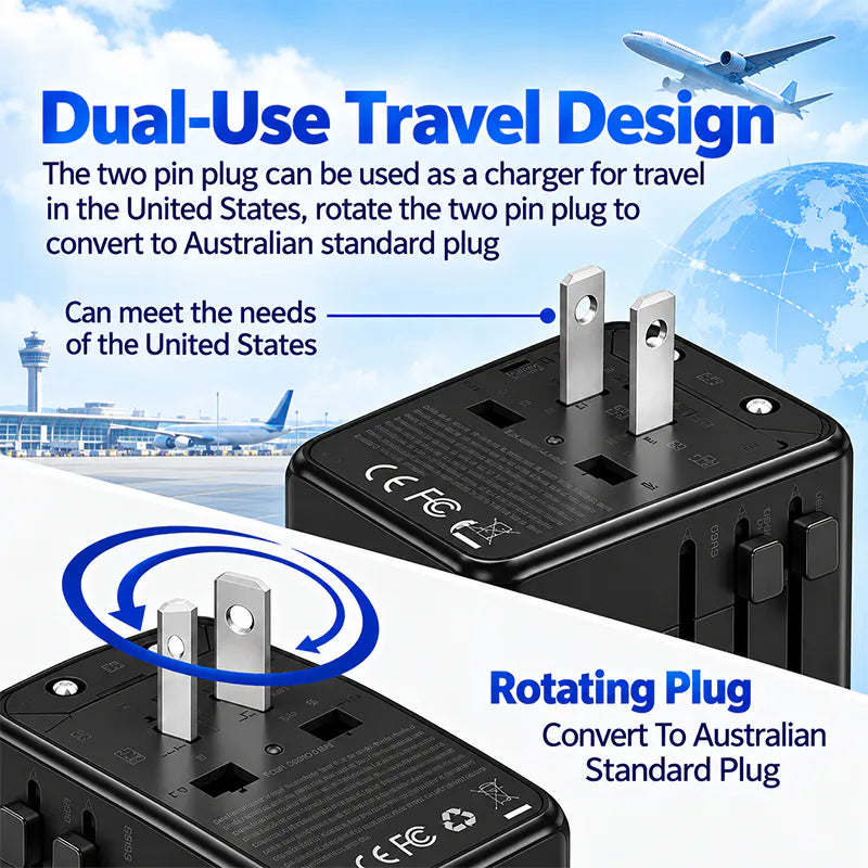 MaxPower TP02 65W GaN All-in-One Travel Adapter