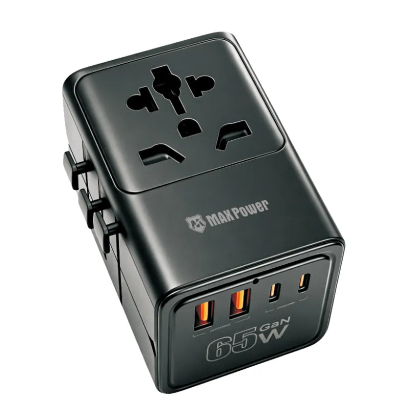 MaxPower TP02 65W GaN All-in-One Travel Adapter