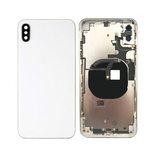 Back Housing With Volume Power Flex White No Logo for iPhone Xs Max
