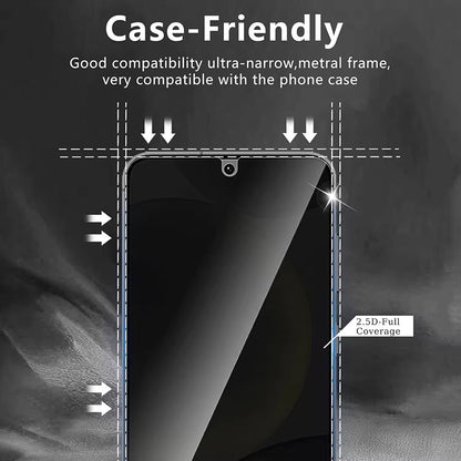 Privacy fingerprint tempered glass for Samsung