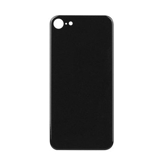 Back Glass Black No Logo  for iPhone SE2020 (SE2) (Big Hole) - Wholesale phone repair part from Skyline Mobile NZ