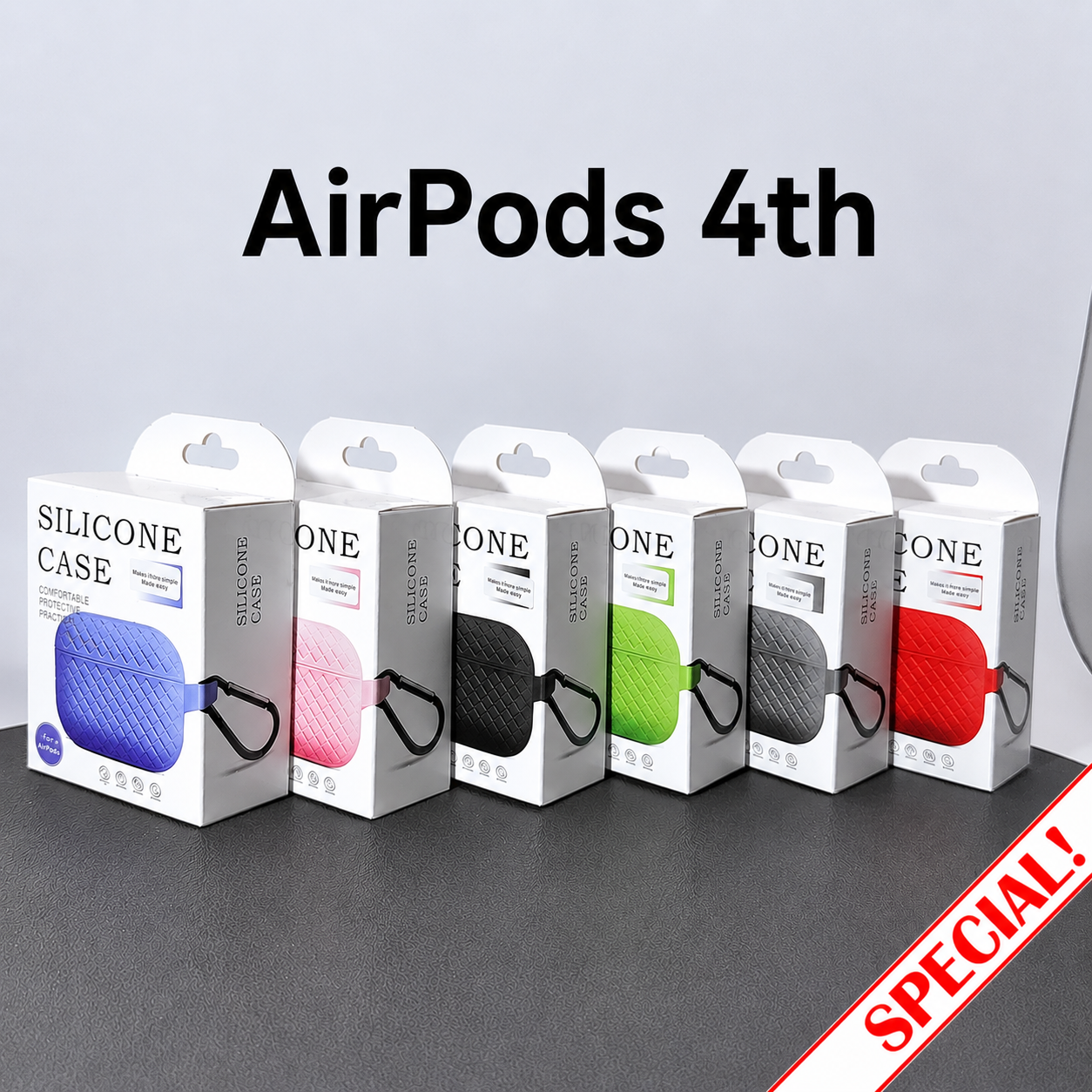 Silicone Grip pattern Case for Airpods 4th Gen