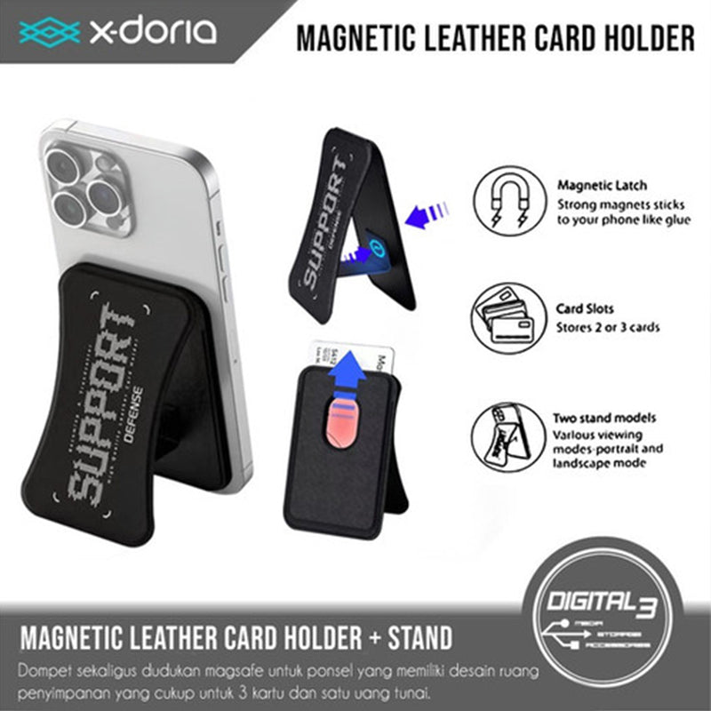 X-doria Defense Magnetic Leather Wallet Card Stand