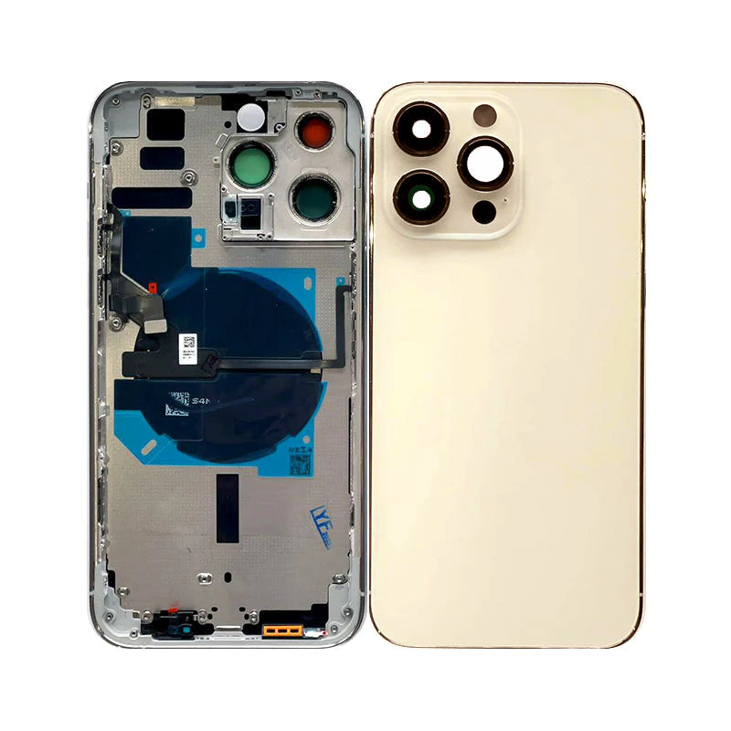 Back Housing With Power Flex Gold No Logo For iPhone 14Pro Max